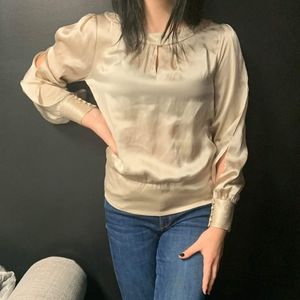 Silk White House Black Market Blouse